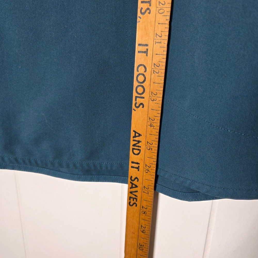Figs Rafaela Mandarin Collar Scrub Top Medium Teal Blue WXXSW1003 Womens - Picture 6 of 9